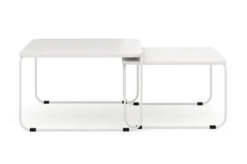 Usteryd Fyrkantigt satsbord utomhus 70x41x70 cm i stål / Metall - Beige - Utemöbler & utemiljö - Utebord & trädgårdsbord - Loungebord & soffbord utomhus