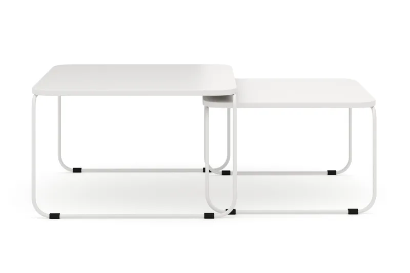 Usteryd Fyrkantigt satsbord utomhus 70x41x70 cm i stål / Metall - Beige - Utemöbler & utemiljö - Utebord & trädgårdsbord - Loungebord & soffbord utomhus