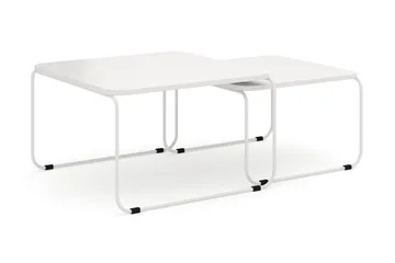 Usteryd Fyrkantigt satsbord utomhus 70x41x70 cm i stål / Metall - Beige - Utemöbler & utemiljö - Utebord & trädgårdsbord - Loungebord & soffbord utomhus