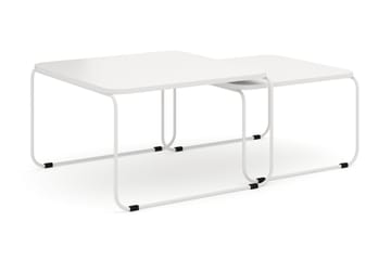 Usteryd Fyrkantigt satsbord utomhus 70x41x70 cm i stål / Metall - Beige - Utemöbler & utemiljö - Utebord & trädgårdsbord - Loungebord & soffbord utomhus