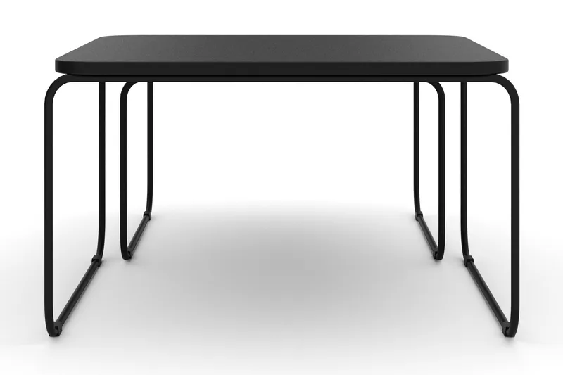 Usteryd Fyrkantigt satsbord utomhus 70x41x70 cm i stål / Metall - Svart - Utemöbler & utemiljö - Utebord & trädgårdsbord - Loungebord & soffbord utomhus