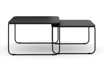 Usteryd Fyrkantigt satsbord utomhus 70x41x70 cm i stål / Metall - Svart - Utemöbler & utemiljö - Utebord & trädgårdsbord - Loungebord & soffbord utomhus