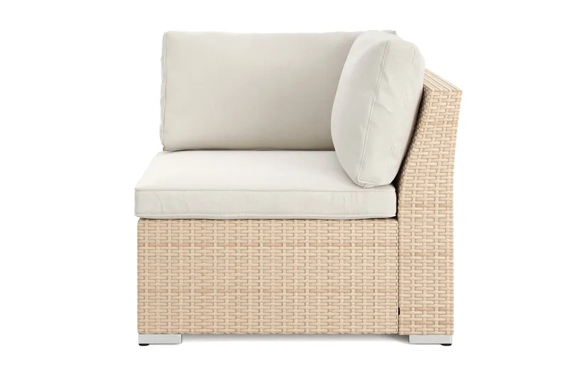 Wisconsin Hörnmodul utomhus i konstrotting med vattenavisande dyna, Beige