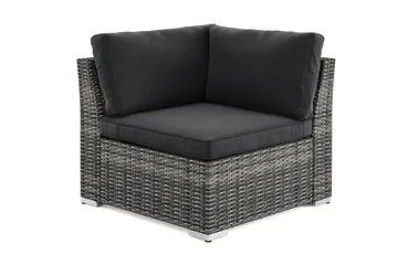 Wisconsin Hörnmodul utomhus i konstrotting med vattenavisande dyna - Grå - Utemöbler & utemiljö - Övrigt utemöbler - Moduler utesoffa - Hörnmodul utesoffa