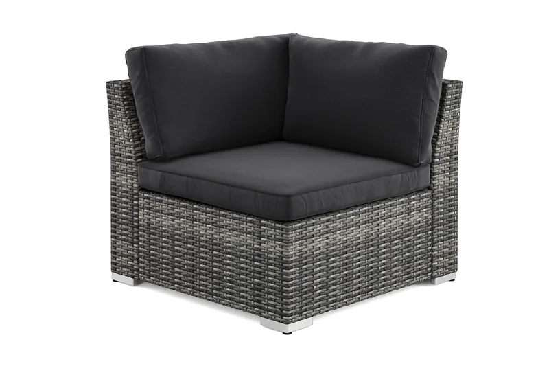 Wisconsin Hörnmodul utomhus i konstrotting med vattenavisande dyna - Grå - Utemöbler & utemiljö - Övrigt utemöbler - Moduler utesoffa - Hörnmodul utesoffa