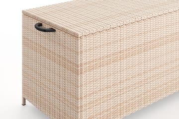 Zahara Dynbox utomhus i konstrotting med handtag 140x60x60 cm - Beige - Utemöbler & utemiljö - Utomhusförvaring - Dynförvaring - Dynbox & dynlåda