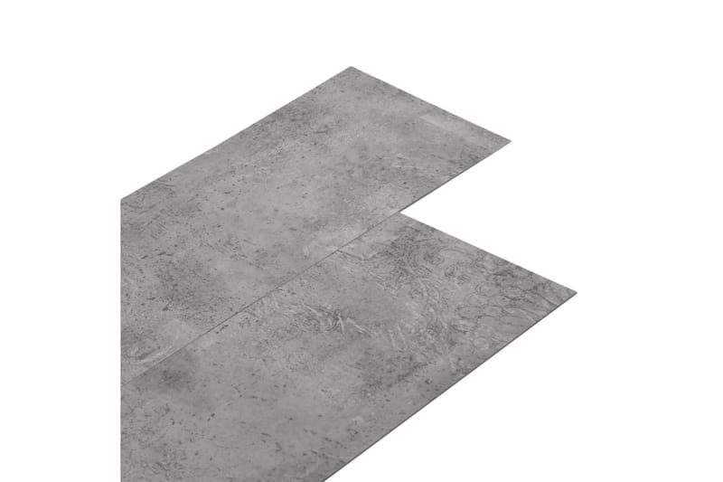 Golvbrädor i PVC 5,26 m² 2 mm cement brun - Brun - Trall