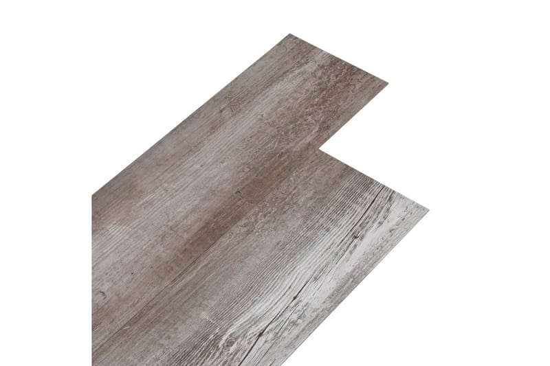 Golvbrädor i PVC 5,26 m² 2 mm mattbrunt trä - Brun - Trall