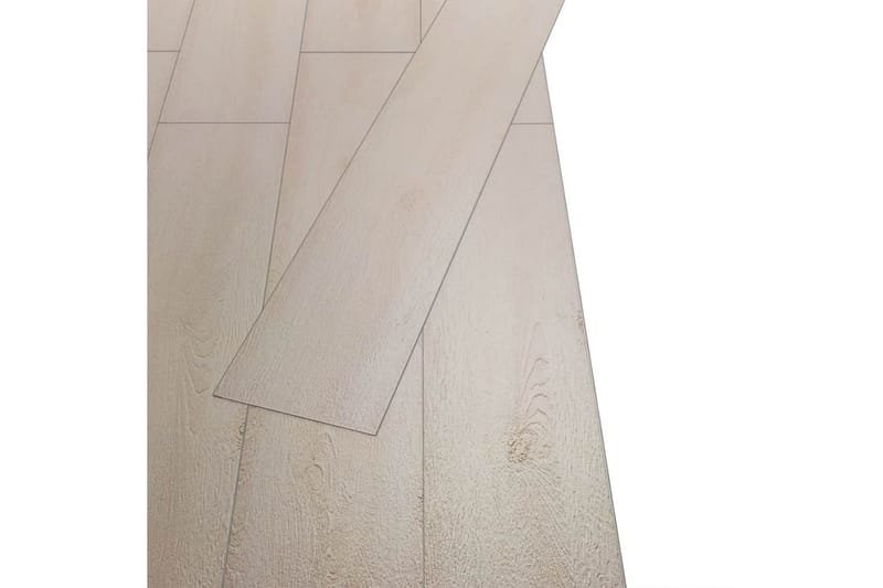 Golvbrädor i PVC 5,26 m² 2 mm ek klassisk vit - Vit - Trall