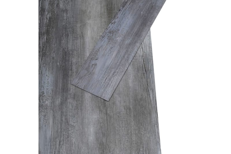 Golvbrädor PVC 4,46 m² 3 mm glansig grå - Grå - Trall