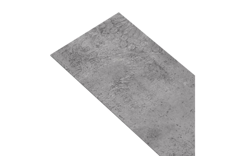 Golvbrädor PVC 4,46 m² 3 mm cement brun - Brun - Trall