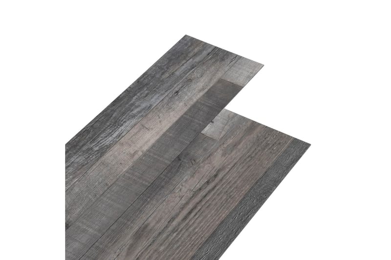 Golvbrädor PVC 4,46 m² 3 mm självhäftande industriellt trä - Grå - Trall