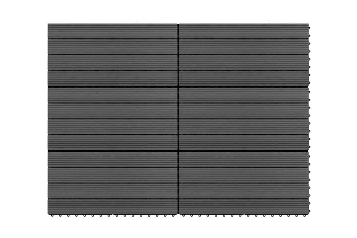 Markplattor 6 st WPC 60x30 cm 1,08 m² svart - Svart - Trall - Trall balkong