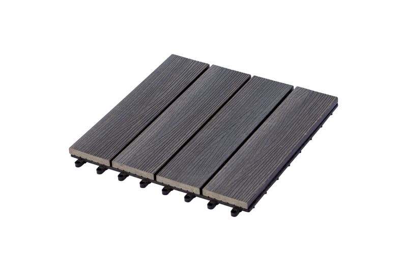 PLUS Trall Plattor 30×30 cm (4 Pack - 0,36 M²) - Grå|Brun - Trall - Trall balkong