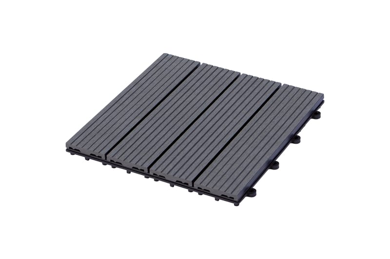 PLUS Trall Plattor 30×30 cm (4 Pack - 0,36 M²) - Grå - Trall - Trall balkong