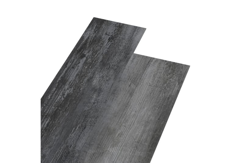 PVC-golvbrädor 5,02 m² självhäftande 2 mm blank grå - Grå - Trall