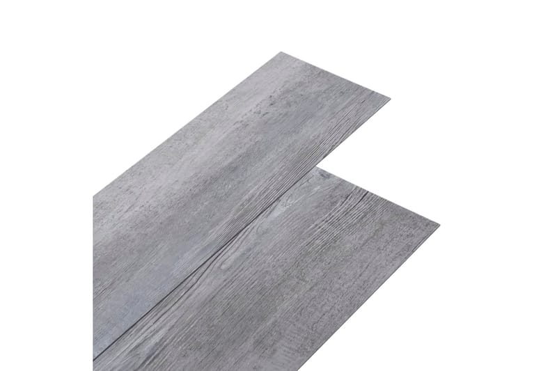 PVC-golvbrädor 5,02 m² självhäftande 2 mm mattgrått trä - Grå - Trall