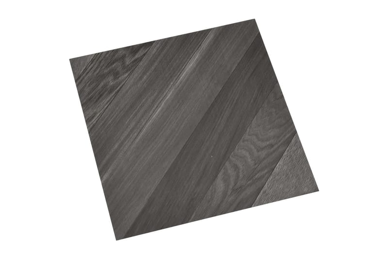 Självhäftande golvplankor 20 st PVC 1,86 m² grå ränder - Grå - Trall