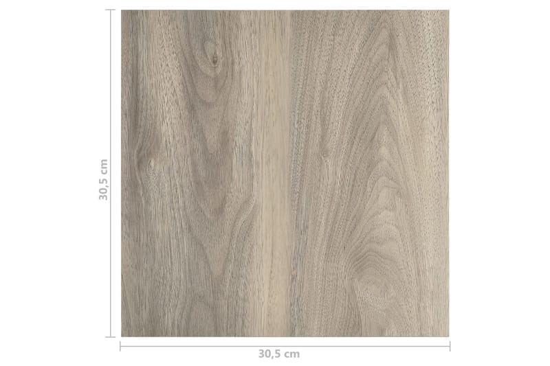 Självhäftande golvplankor 20 st PVC 1,86 m² taupe - Brun - Trall