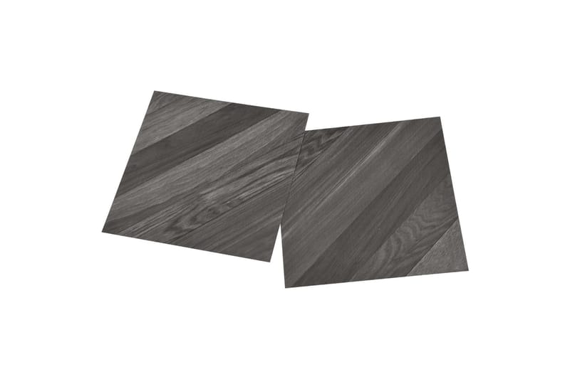 Självhäftande golvplankor 55 st PVC 5,11 m² grå ränder - Grå - Trall
