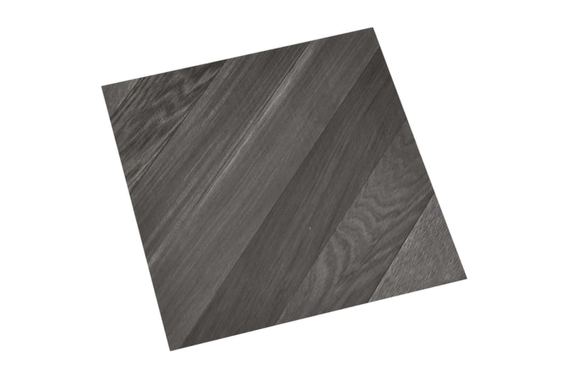 Självhäftande golvplankor 55 st PVC 5,11 m² grå ränder - Grå - Trall
