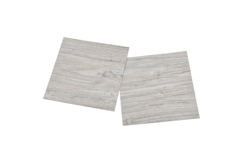 Självhäftande golvplankor 55 st PVC 5,11 m² ljusgrå - Grå - Trall