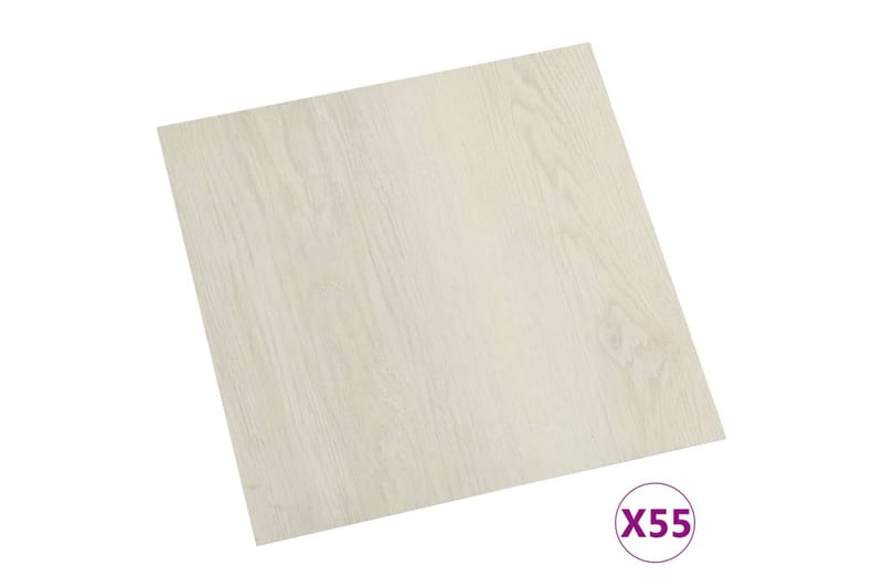 Självhäftande golvplankor 55 st PVC 5,11 m² beige - Beige - Trall