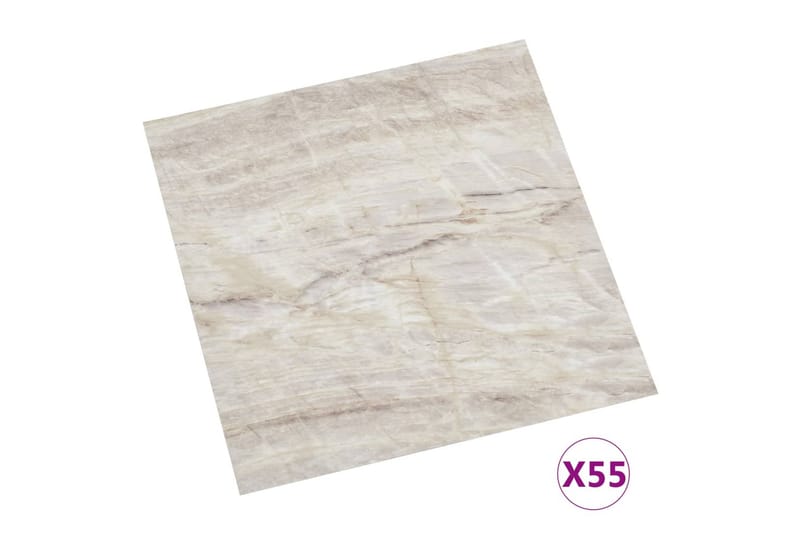 Självhäftande golvplankor 55 st PVC 5,11 m² beige - Beige - Trall