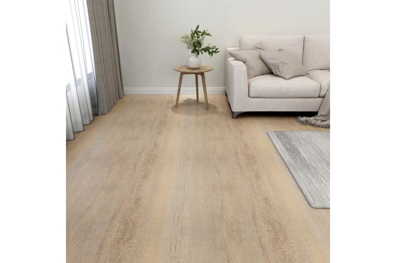 Självhäftande golvplankor 55 st PVC 5,11 m² brun - Brun - Trall