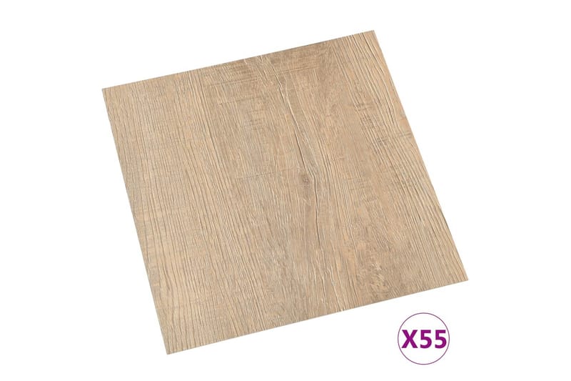 Självhäftande golvplankor 55 st PVC 5,11 m² brun - Brun - Trall