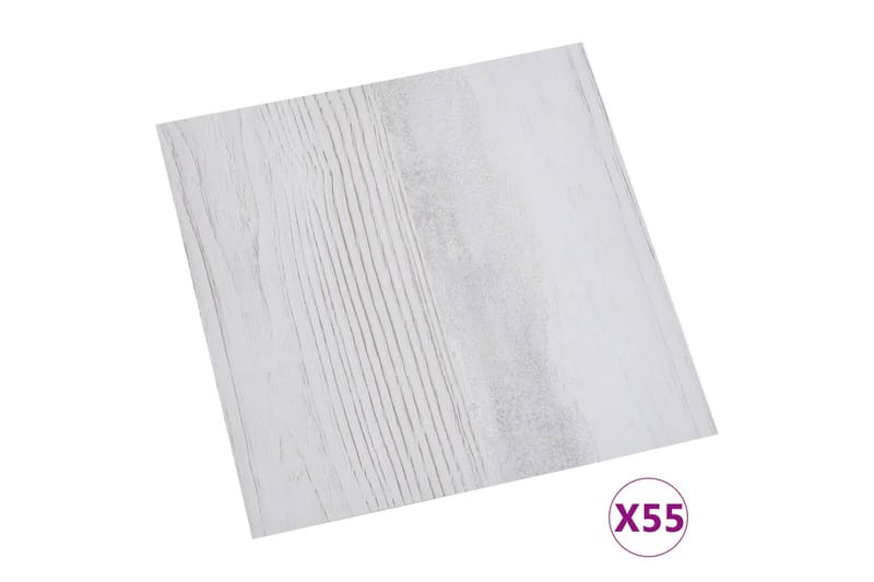 Självhäftande golvplankor 55 st PVC 5,11 m² ljusgrå - Grå - Trall