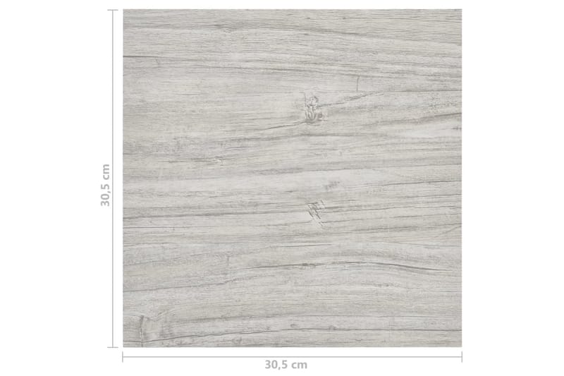 Självhäftande golvplankor 55 st PVC 5,11 m² ljusgrå - Grå - Trall