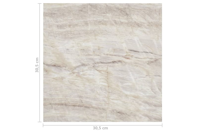 Självhäftande golvplankor 55 st PVC 5,11 m² beige - Beige - Trall