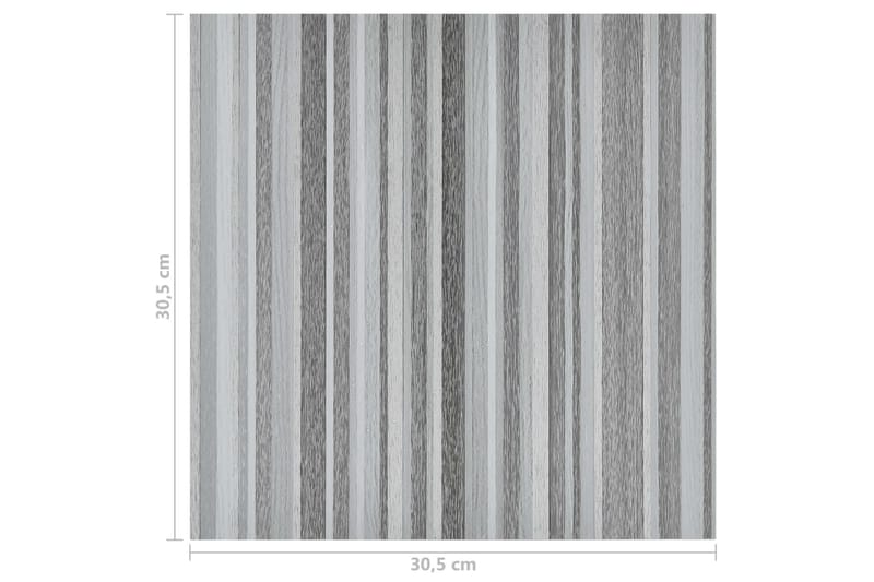 Självhäftande golvplankor 55 st PVC 5,11 m² ljusgrå - Grå - Trall