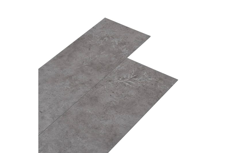 Självhäftande PVC-golvplankor 5,21 m² 2 mm betonggrå - Grå - Trall