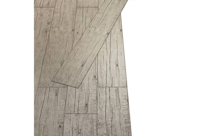 Självhäftande PVC-golvbrädor 2,51 m² 2 mm ekfärgad - Grå - Trall
