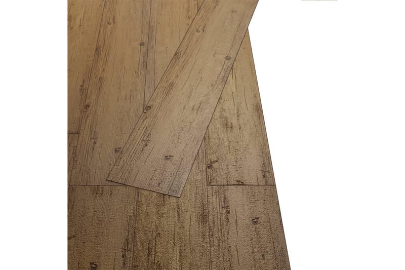 Självhäftande PVC-golvbrädor 2,51 m² 2 mm valnötsbrun - Brun - Trall