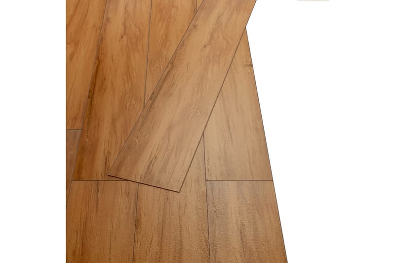 Självhäftande PVC-golvplankor 5,21 m² 2 mm naturlig alm - Brun - Trall