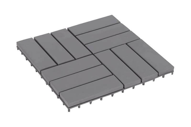 Trall 10 st grå 30x30 cm massivt akaciaträ - Trall - Trall balkong