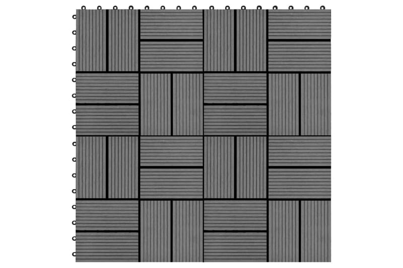 Trall 11 st WPC 30x30 cm 1 kvm grå - Grå - Trall - Trall balkong