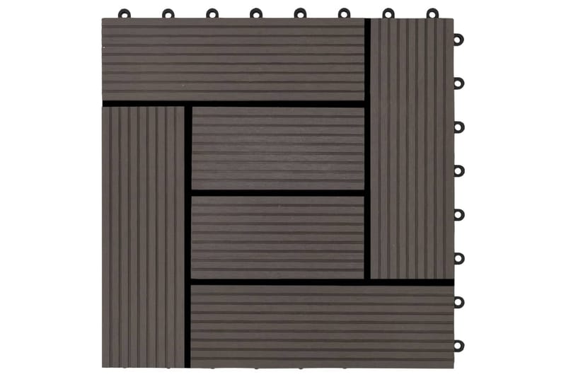 Trall 11 st WPC 30x30 cm 1 kvm mörkbrun - Brun - Trall balkong - Trall