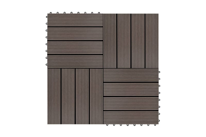 Trall 22 st 30x30 cm 2 kvm WPC mörkbrun - Trall - Trall balkong