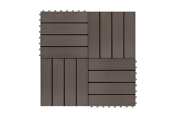 Trall 22 st 30x30 cm 2 kvm WPC mörkbrun - Trall - Trall balkong