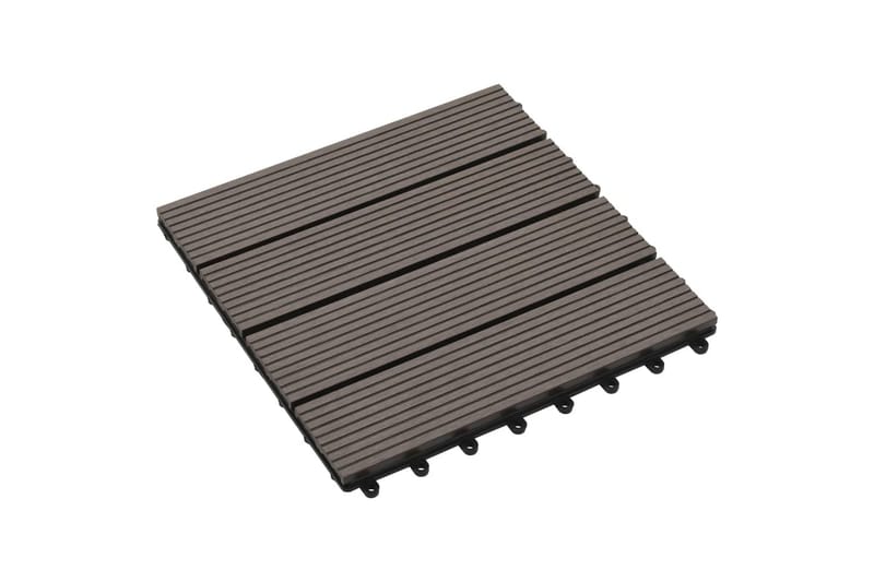 Trall 22 st 30x30 cm 2 kvm WPC mörkbrun - Brun - Trall balkong - Trall