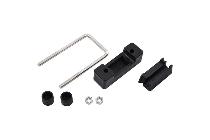 U-koppling med plast för staketstolpe 60x40 mm 25 set - Silver - Staket & grind