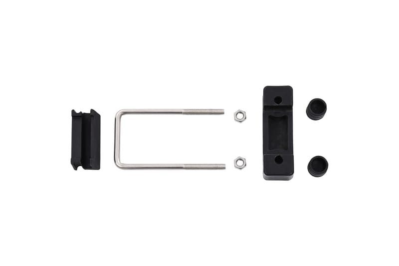 U-koppling med plast för staketstolpe 60x40 mm 25 set - Silver - Staket & grind