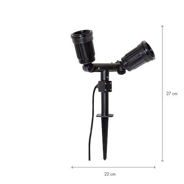 Utomhus Spotlight Fixture 22 cm - Svart - Utemöbler & utemiljö - Trädgårdsdekoration & utemiljö - Trädgårdsbelysning
