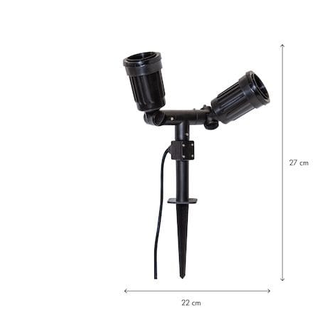 Utomhus Spotlight Fixture 22 cm - Svart - Utemöbler & utemiljö - Trädgårdsdekoration & utemiljö - Trädgårdsbelysning