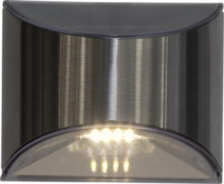 Wally 2 pack Solcellsvägglykta 10 cm - silver - Utemöbler & utemiljö - Trädgårdsdekoration & utemiljö - Trädgårdsbelysning