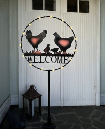 Welcome Solcellsdekoration 75 cm - svart - Utemöbler & utemiljö - Trädgårdsdekoration & utemiljö - Trädgårdsbelysning